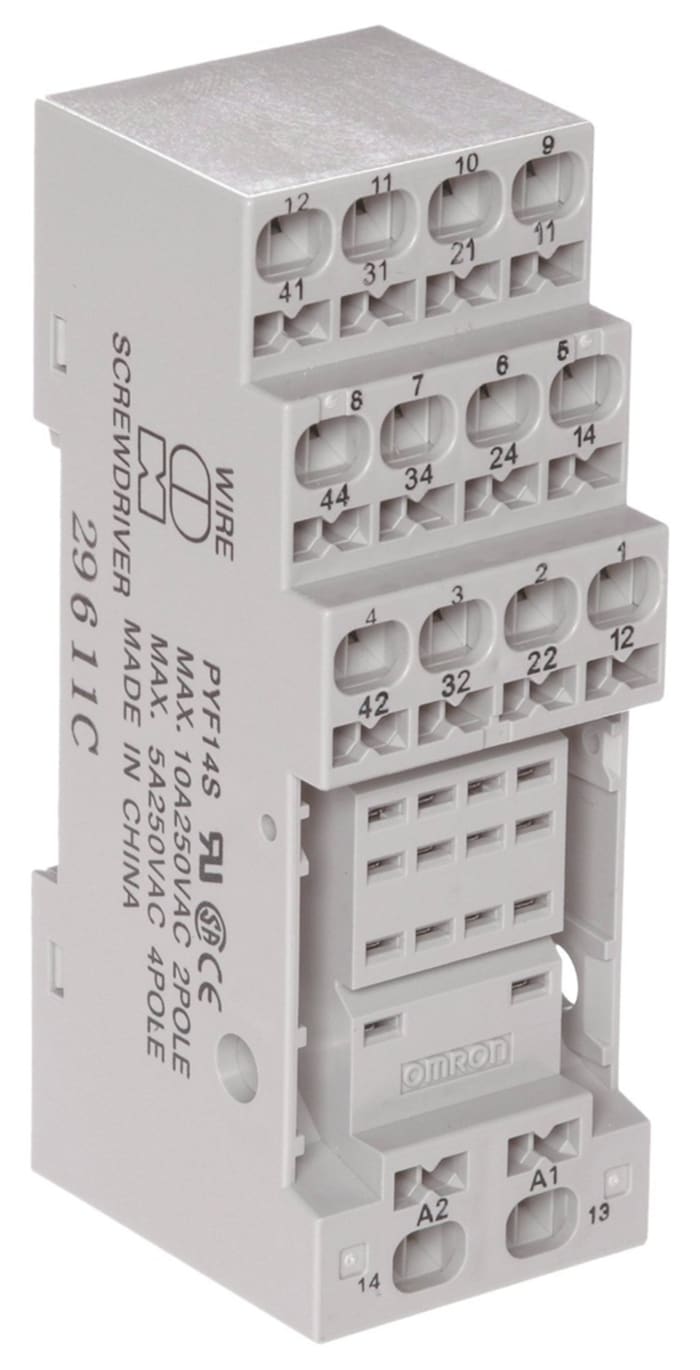 Omron Relay Socket, for use with MY Series Relay