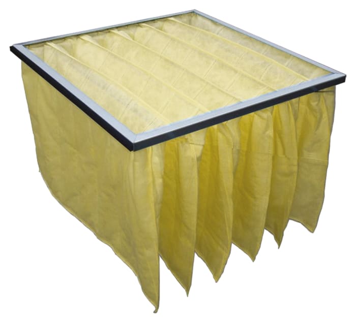 RS PRO Ecoflow Series Polypropylene Bag Filter, F8 Grade, 14 MERV Rating 350 mm 592 mm 592 mm