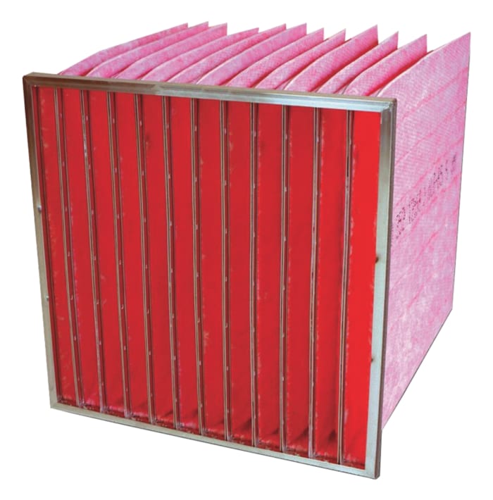 RS PRO Micro Glass Bag Filter, F7 Grade, 592 x 287 x 535mm