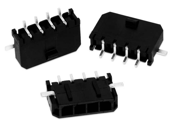 Wurth Elektronik WR-MPC3 Series Right Angle Surface Mount PCB Header, 3 Contact(s), 3.0mm Pitch, 1 Row(s), Shrouded
