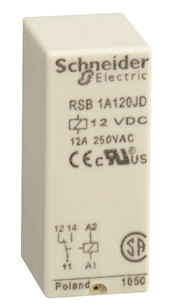 Interface plug-in relay, SPDT, 250 V ac