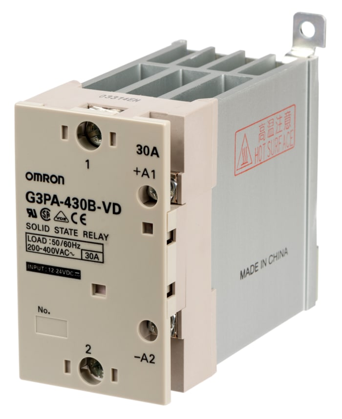 Omron G3PA Series Solid State Relay, 30 A Load, DIN Rail Mount, 528 V ac Load, 30 V dc Control