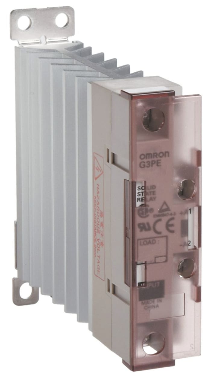 Omron Solid State Relay, 25 A Load, DIN Rail Mount, 264 V ac Load, 30 V dc Control