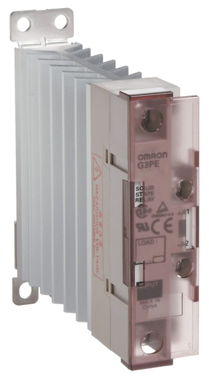 Omron Solid State Relay, 45 A Load, DIN Rail Mount, 264 V ac Load, 30 V dc Control