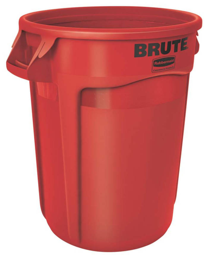 Rubbermaid Commercial Products Brute 121L Red PE Waste Bin