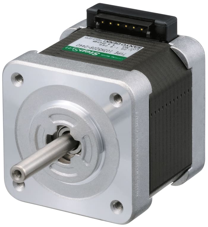 Sanyo Denki 103H5 Series Hybrid, Single Shaft Stepper Motor, 0.51Nm Torque, 24 V, 1.8°, 42 x 42mm Frame, 5mm Shaft