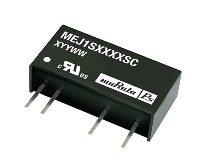Murata Power Solutions MEJ1 DC-DC Converter, 5V dc/ 200mA Output, 13.5 → 16.5 V dc Input, 1W, Through Hole,