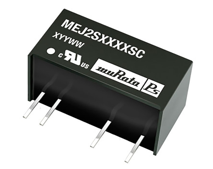 Murata Power Solutions MEJ2 DC-DC Converter, 15V dc/ 133mA Output, 4.5 → 5.5 V dc Input, 2W, Through Hole, +85°C