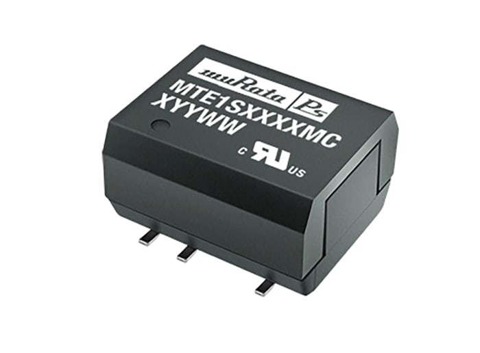 Murata Power Solutions MTE1 Isolated DC-DC Converter, 12V dc/ 83mA Output, 2.97 → 3.63 V dc Input, 1W, Surface