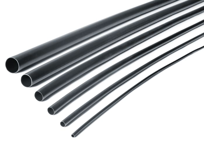 HellermannTyton Adhesive Lined Heat Shrink Tubing, Black 120mm Sleeve Dia. x 1.2m Length 3:1 Ratio, TA37 Series