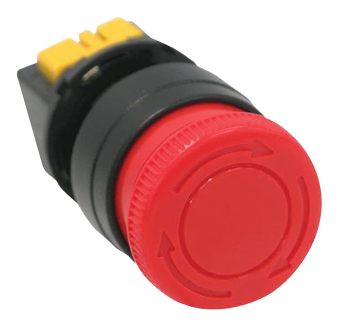Interruptor de Botón Pulsador Idec, SPST, Enclavamiento, 250V ac/dc, Montaje en Panel, IP65