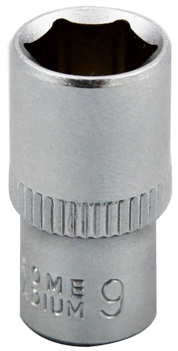 RS PRO 1/4 in Drive 9mm Standard Socket, 6 point