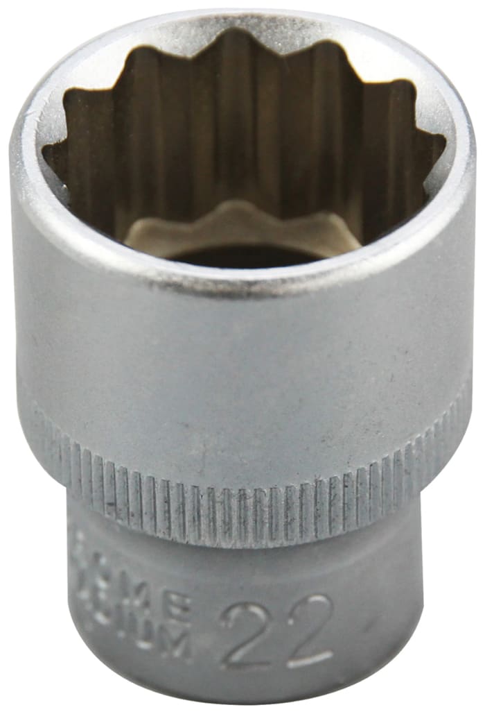 RS PRO 1/2 in Drive 22mm Standard Socket, 12 point
