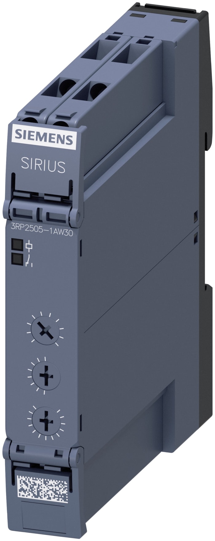 Siemens 3RP25 Series DIN Rail Mount Timer Relay, 12 → 240V ac/dc, 1-Contact, 1 s → 100h, SPDT