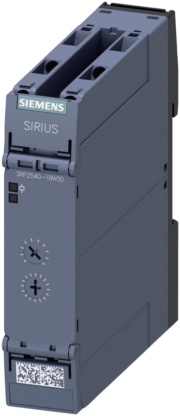 Siemens 3RP25 Series DIN Rail Mount Timer Relay, 12 → 240V ac/dc, 2-Contact, 0.05 → 600s, 1-Function, DPDT