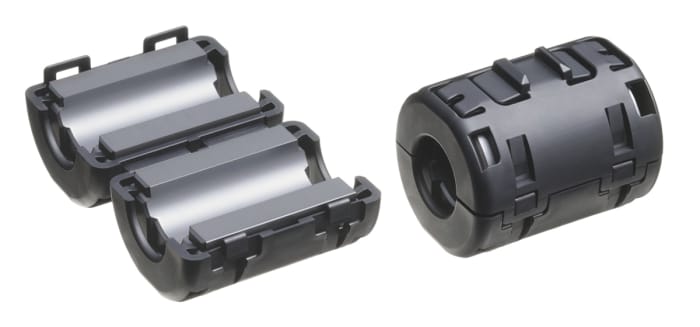 TDK Openable Ferrite Sleeve, 27.5 x 34.6 x 27mm, For Automotive ECUs, Apertures: 1, Diameter 12mm