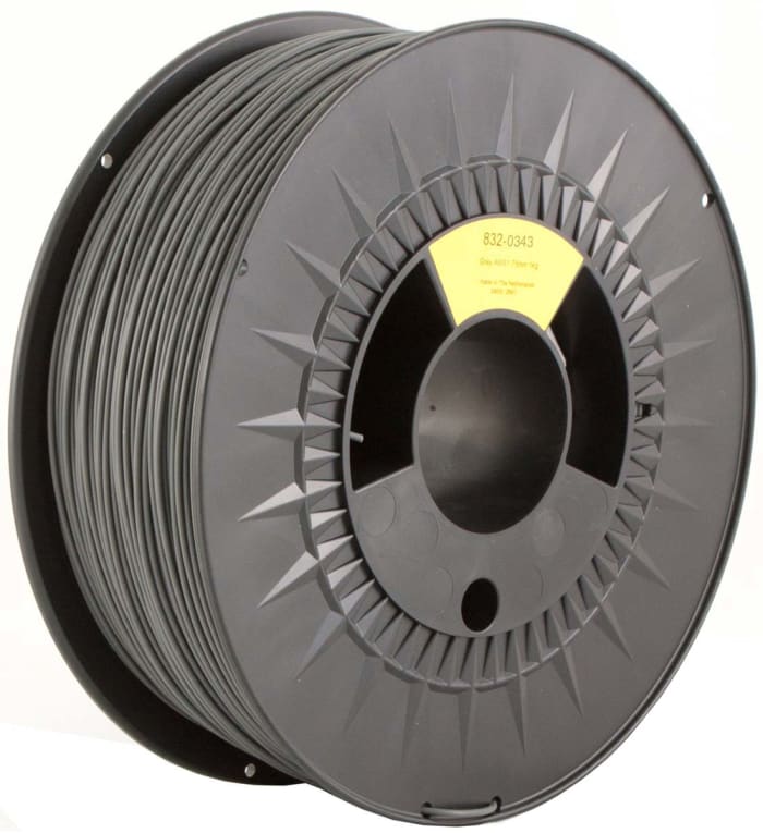 RS PRO 1.75mm Grey ABS 3D Printer Filament, 1kg