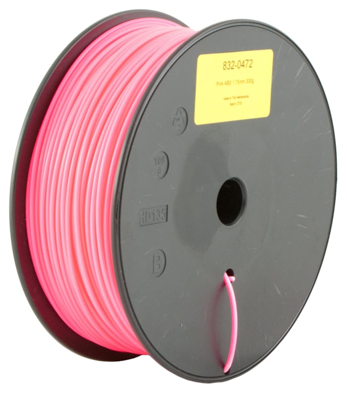 RS PRO 1.75mm Pink ABS 3D Printer Filament, 300g
