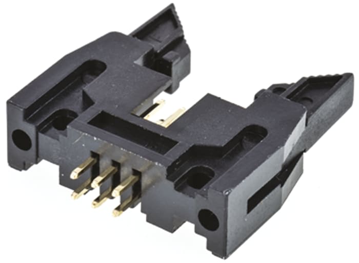 Amphenol ICC T816 Series Straight Through Hole PCB Header, 6 Contact(s), 2.54mm Pitch, 2 Row(s), Shrouded