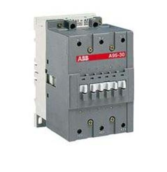 ABB A110-30-11-84 A Line Contactor, 120 V Coil, 3-Pole, 160 A, 55 kW, 3NO (Main), NO/NC (Auxiliary), 690/1000 V ac, 220