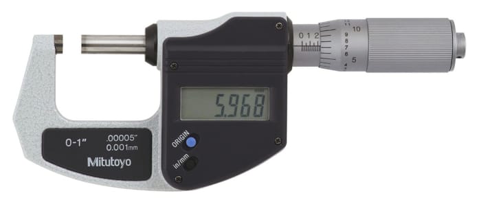 Mitutoyo 293-831-30 External Micrometer, Range 0 mm →25 mm