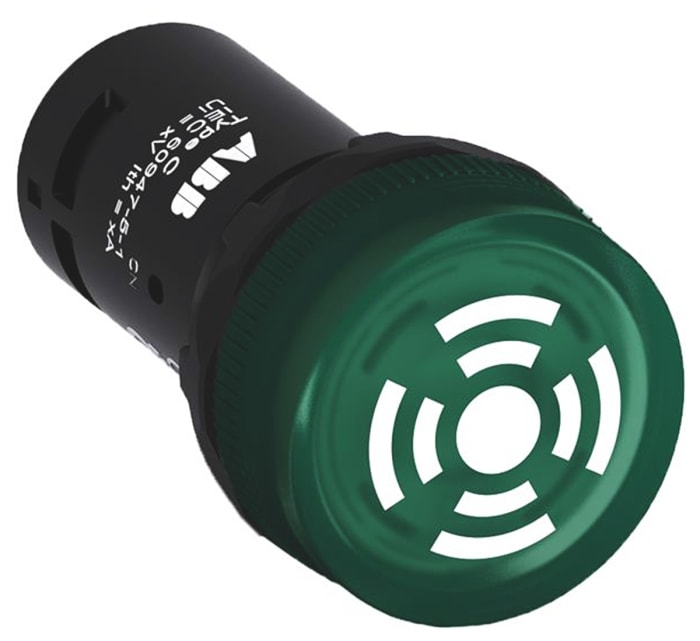 ABB, ABB Compact, Panel Mount Green LED Buzzer, 22mm Cutout, Round, 24V ac/dc