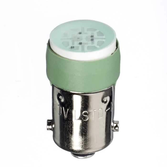 Idec Green LED Visible LED, 240V ac, BA9s Base
