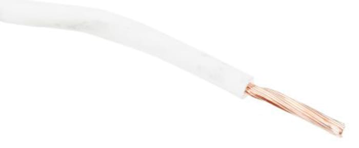 Cable de conexión H07Z-K RS PRO, área transversal 2.5 mm² Unipolar Cable para Equipos Filamentos del Núcleo 45 Blanco,