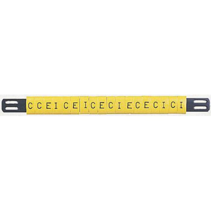 HellermannTyton Ovalgrip Slide On Cable Markers, Black on Yellow, Pre-printed "9", 2.5 → 6mm Cable, 901-10180