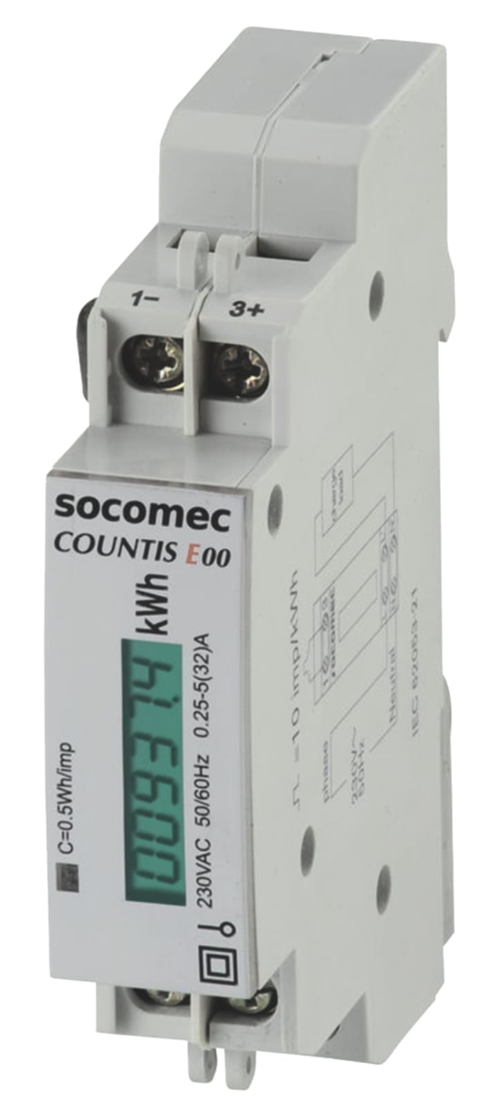 Socomec 1 Phase LCD Energy Meter
