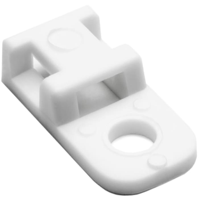 HellermannTyton White Cable Tie Mount 10.2 mm x 20.4mm, 5mm Max. Cable Tie Width