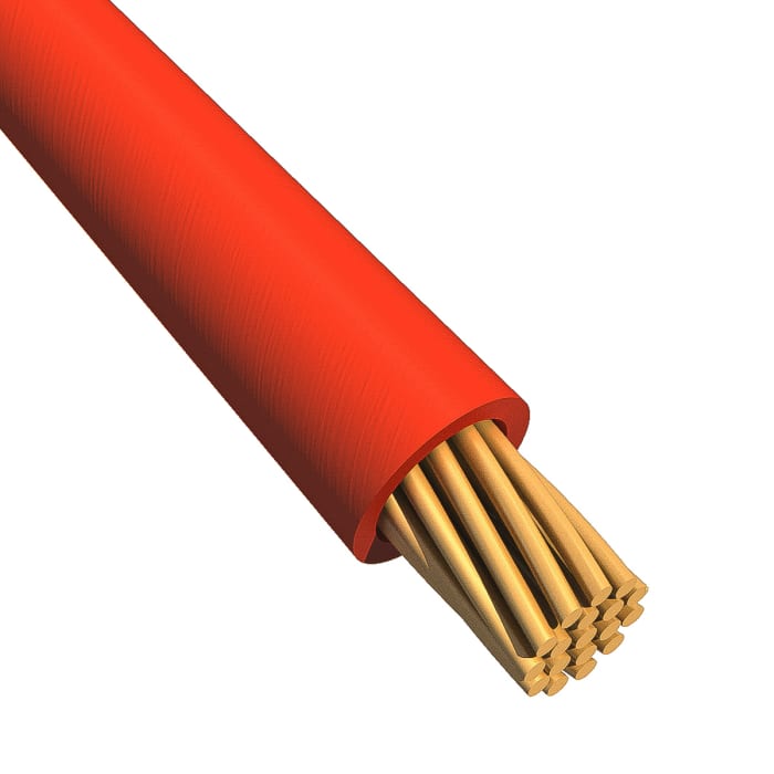 Alpha Wire Ecogen Ecowire Series Red 1.3 mm² Hook Up Wire, 16 AWG, 26/0.25 mm, 305m, MPPE Insulation, 6716 RD001