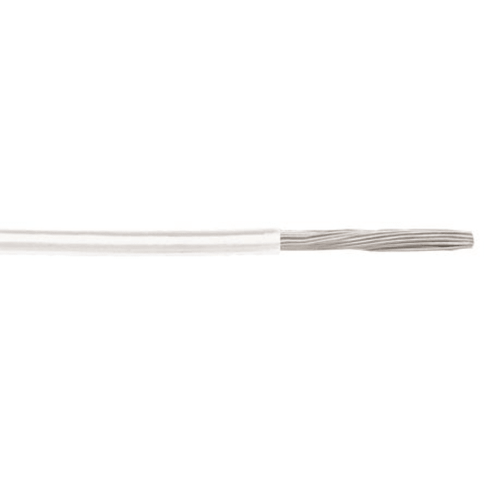 RS PRO White 0.75 mm² Equipment Wire, 18 AWG, 24/0.2 mm, 500m, PVC Insulation