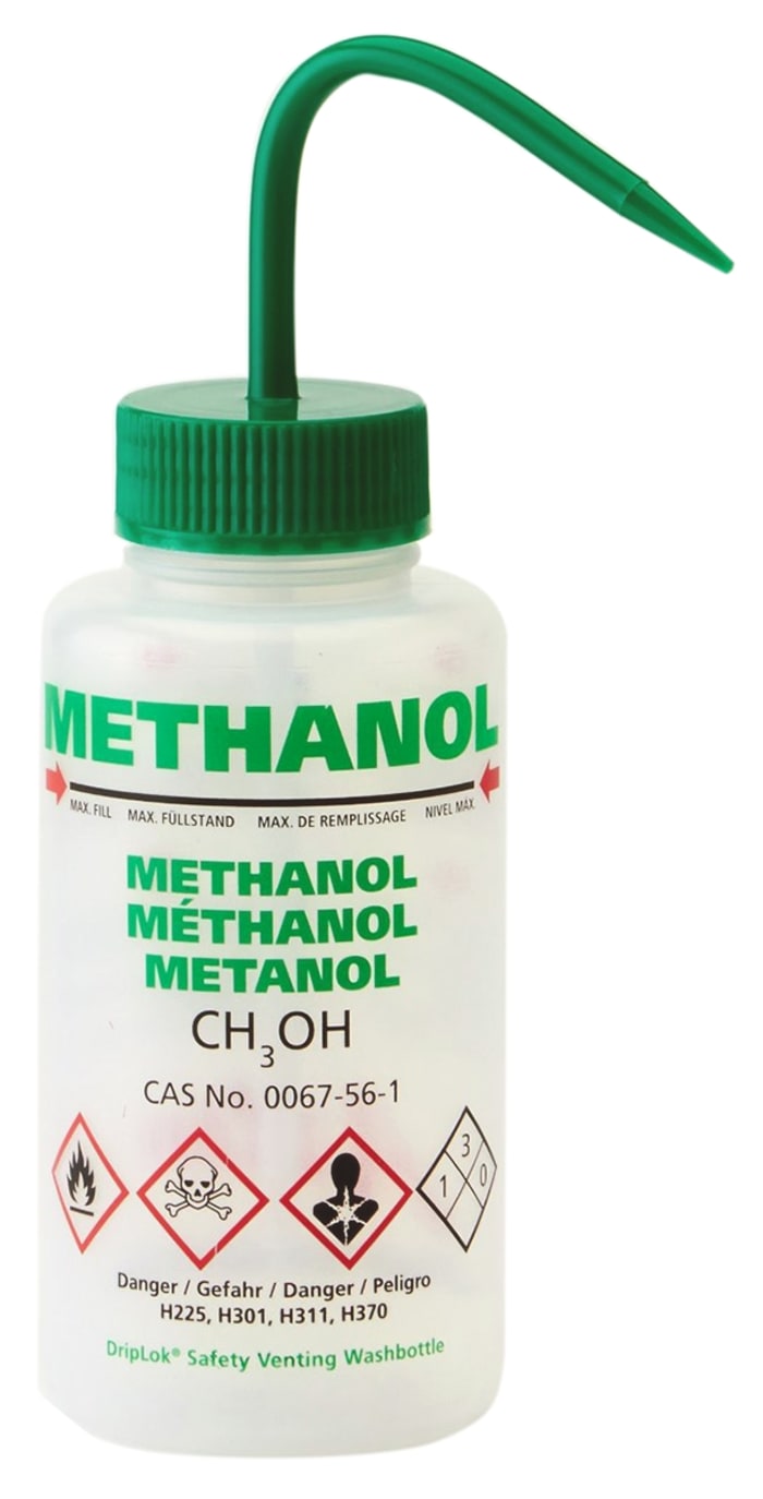 RS PRO 250ml LDPE Wide Neck Wash Bottle