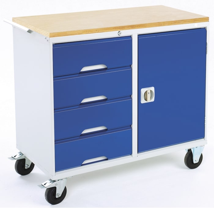 Bott Cupboard with Shelf Mobile Workbench, 1000 x 550mm, 200kg Load