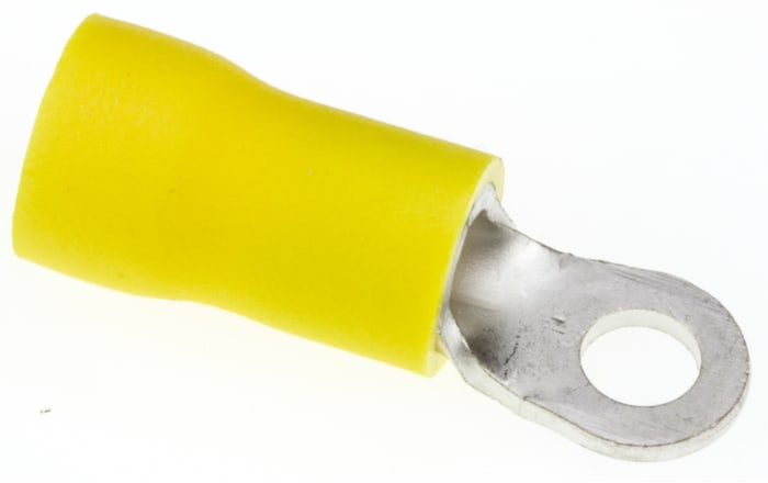 JST, R Insulated Ring Terminal, 4mm Stud Size, 2.6mm² to 6.6mm² Wire Size, Yellow