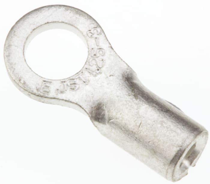 JST Uninsulated Copper Ring Terminals – 8 AWG / 10 AWG, M6 / 1/4″ Stud, DIN46234, Crimp Style (GS6-10)