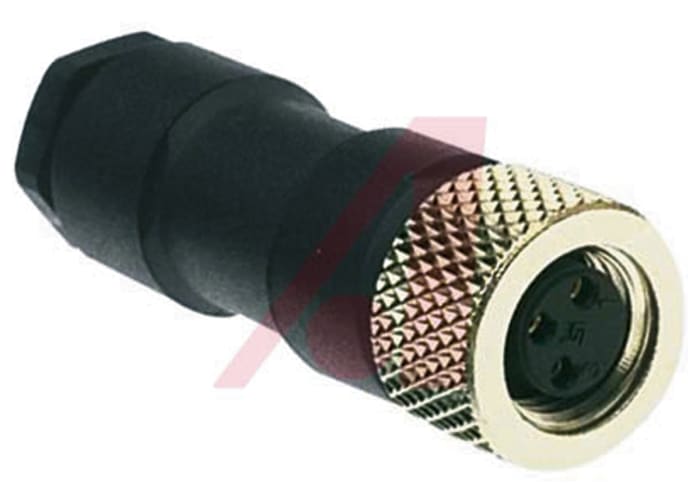 Turck Connector, 3 Contacts, Cable Mount, Plug, Female, IP67, B Series