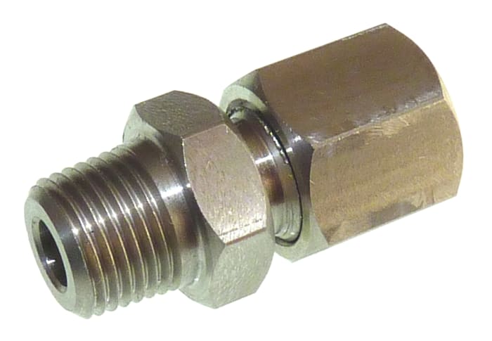 RS PRO Stainless Steel Compression Fitting for use with 1/8 in Probe Thermocouple