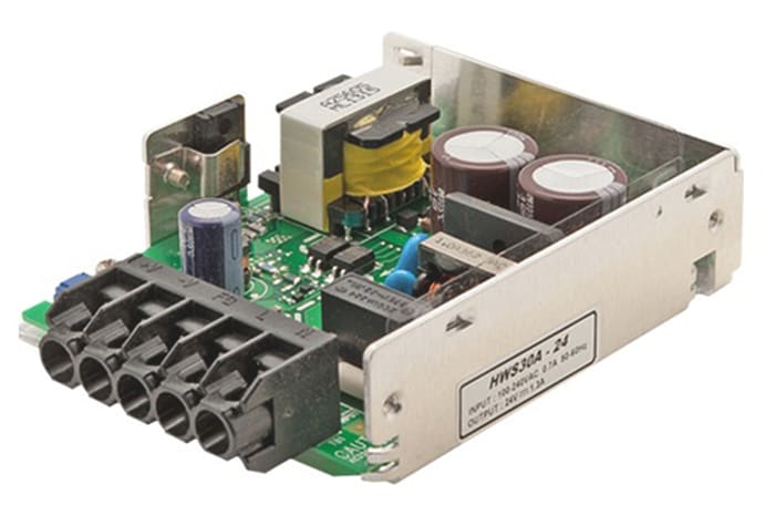 TDK-Lambda Embedded Switch Mode Power Supply (SMPS), HWS-30A-24/HD, 24V dc, 1.3A, 31W, 1 Output, 120 → 370 V dc,
