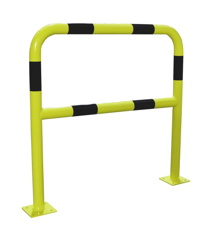RS PRO Black & Yellow Steel Protection Barrier