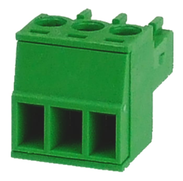 RS PRO PCB Terminal Block, 3-Contact, 3.5mm Pitch, Through Hole Mount, 1-Row, Screw Termination