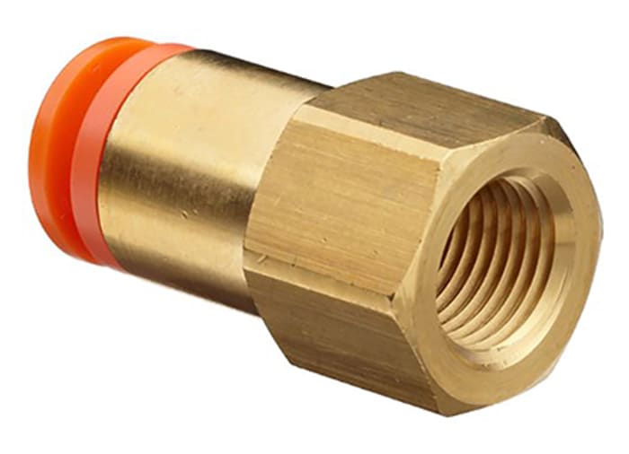 SMC KQ2 Series Straight Threaded Adaptor, M5 Female to Push In 4 mm, Threaded-to-Tube Connection Style