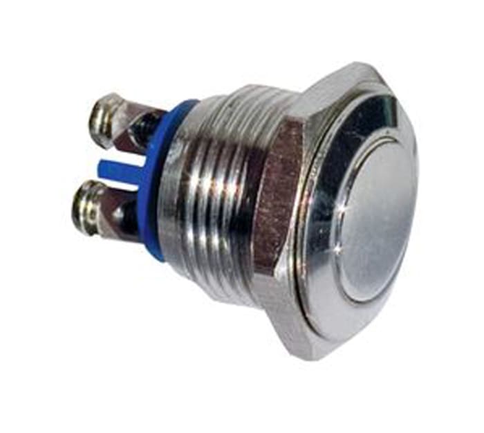 Bulgin Push Button Switch, Panel Mount, SPST, IP66, IP68
