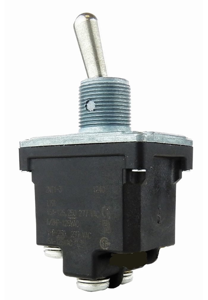 Honeywell Toggle Switch, Panel Mount, On-Off, DPST, Screw Terminal