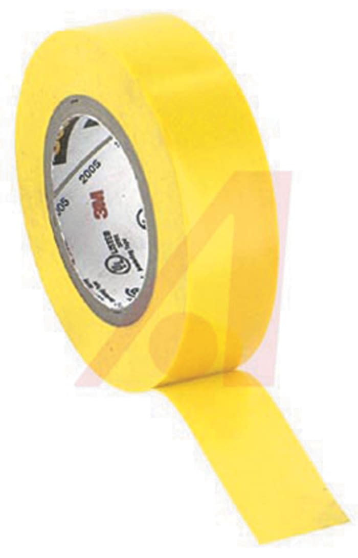 Ruban d'isolation électrique 3M Scotch 35 en Chlorure de polyvinyle Jaune 6m x 12.7mm x 0.18mm