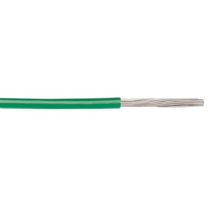 3077 GR005 Alpha Wire, Alpha Wire Green 1.3 mm² Hook Up Wire, 16 AWG,  26/0.25 mm, 30m, PVC Insulation, 121-4287