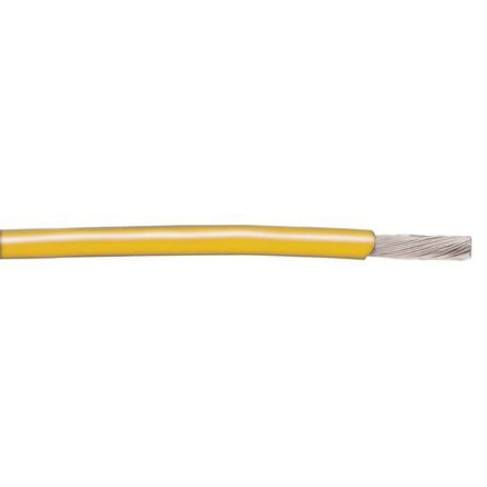 Alpha Wire Hook-up Wire PVC Series Yellow 0.75 mm² Hook Up Wire, 18 AWG, 16/0.25 mm, 30m, PVC Insulation, 1555 YL005