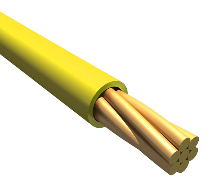 Alpha Wire Hook-up Wire PVC Series Yellow 0.75 mm² Hook Up Wire, 18 AWG, 7/0.40 mm, 30m, PVC Insulation, 1857 YL005