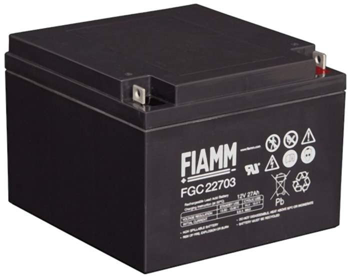 Fiamm 12V M5 Sealed Lead Acid Battery, 27Ah